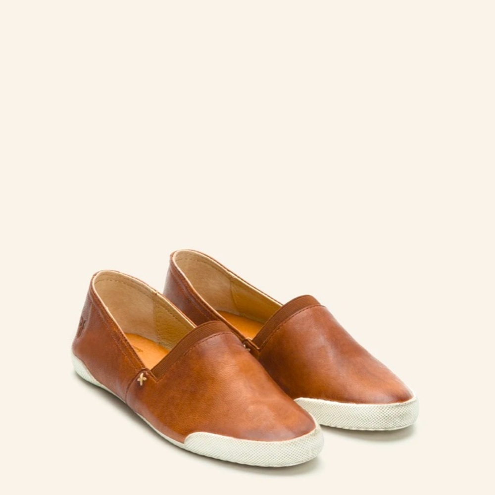 FRYE Melanie Slip On Sneaker in Cognac Leather